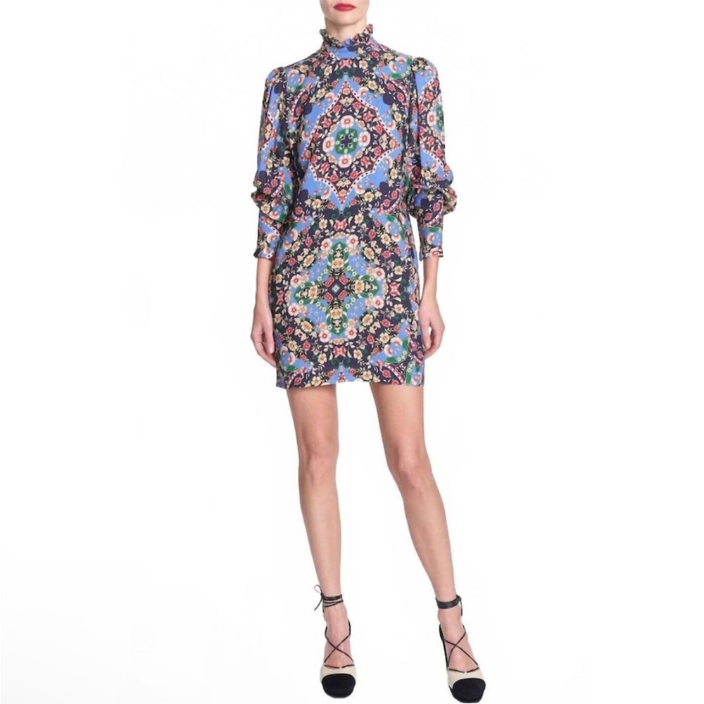 COREY LYNN CALTER🌷 verona glass mini dress in foulard multi Sz S